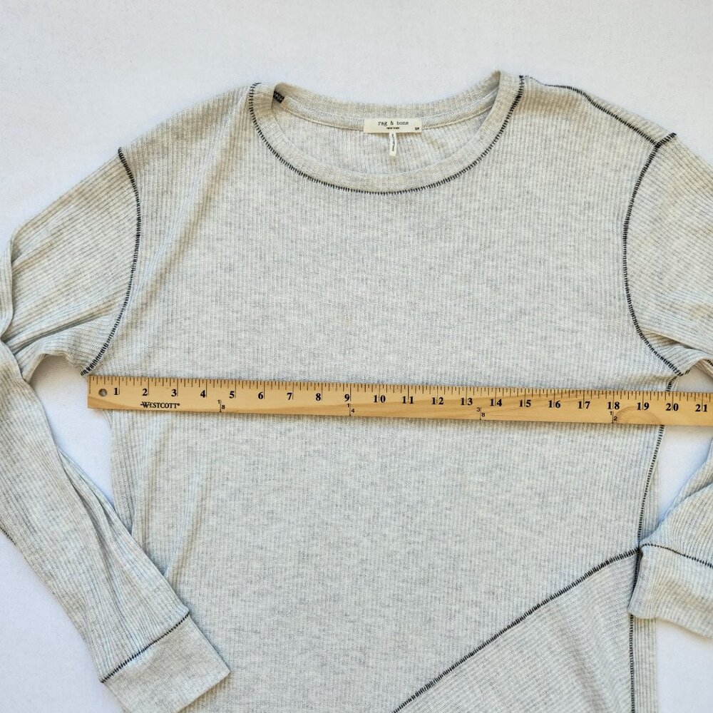 Rag & Bone The Knit Ribbed Dress Long Sleeve Grey Cute Soft Sporty Comfy Small - Picture 7 of 9